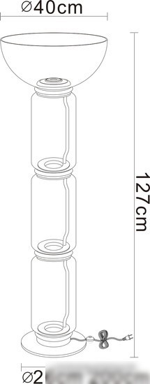 Торшер Divinare Trumpet 1242/06 PN-30