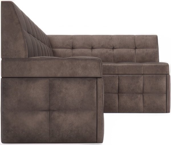 Угловой диван Мебель-АРС Атлантис правый 212x84x135 (серо-шоколадный Star Velvet 60 Cofee)