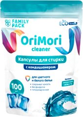 Капсулы для стирки OriMori Family pack Океанская свежесть (100 шт)