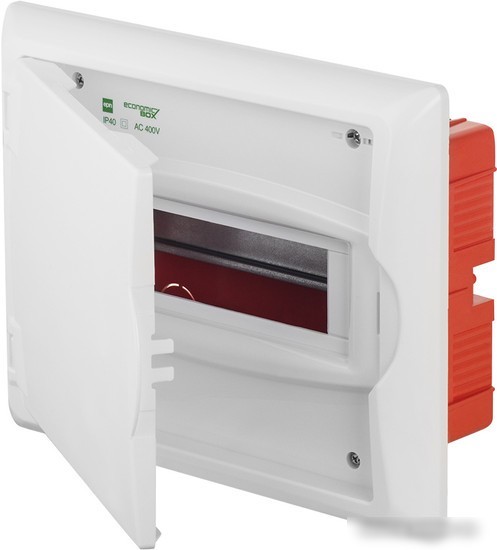 Бокс пластиковый Elektro-Plast Eco Box 1x8M, N/PE 2x 2x16+5x10mm2, белая пласт. дверь, белый RAL9003, 240x300x102mm, IP40