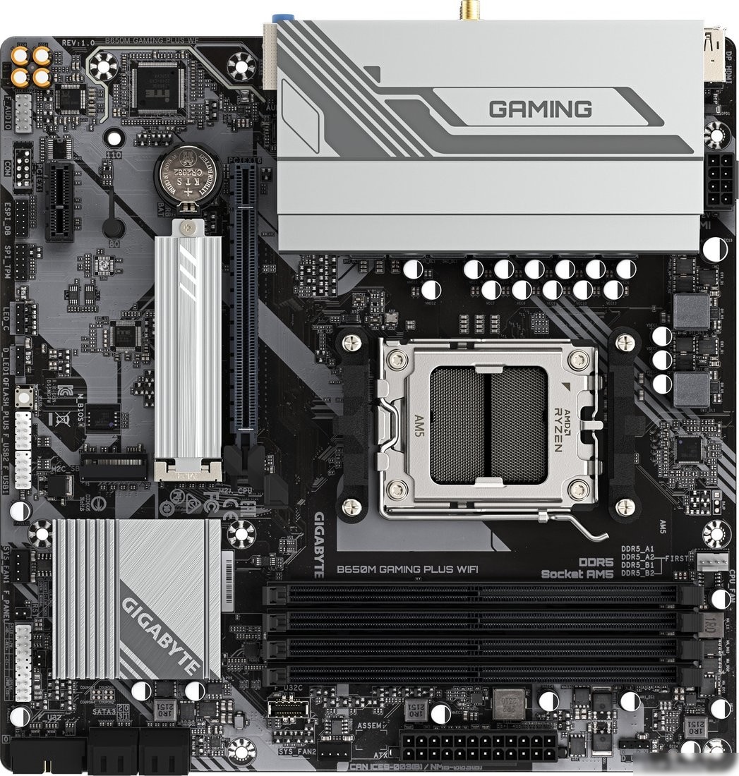 Материнская плата Gigabyte B650M Gaming Plus WiFi (rev. 1.2)
