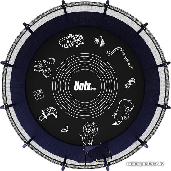 Батут Unix Line Supreme Game 14ft (синий)