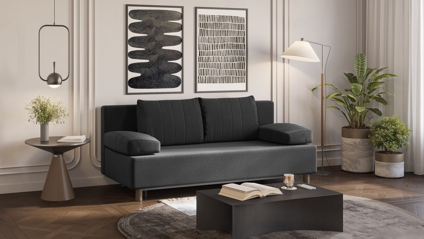 Диван Mio Tesoro Саари SB3 (Malmo 96 Dark Grey)