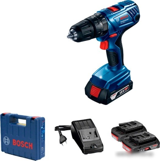 Дрель-шуруповерт Bosch GSB 180-LI Professional 06019F8323 (с 2-мя АКБ, кейс)