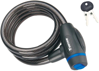Тросовый велосипедный замок Tonyon 12x1500 533K-1215 (черный)