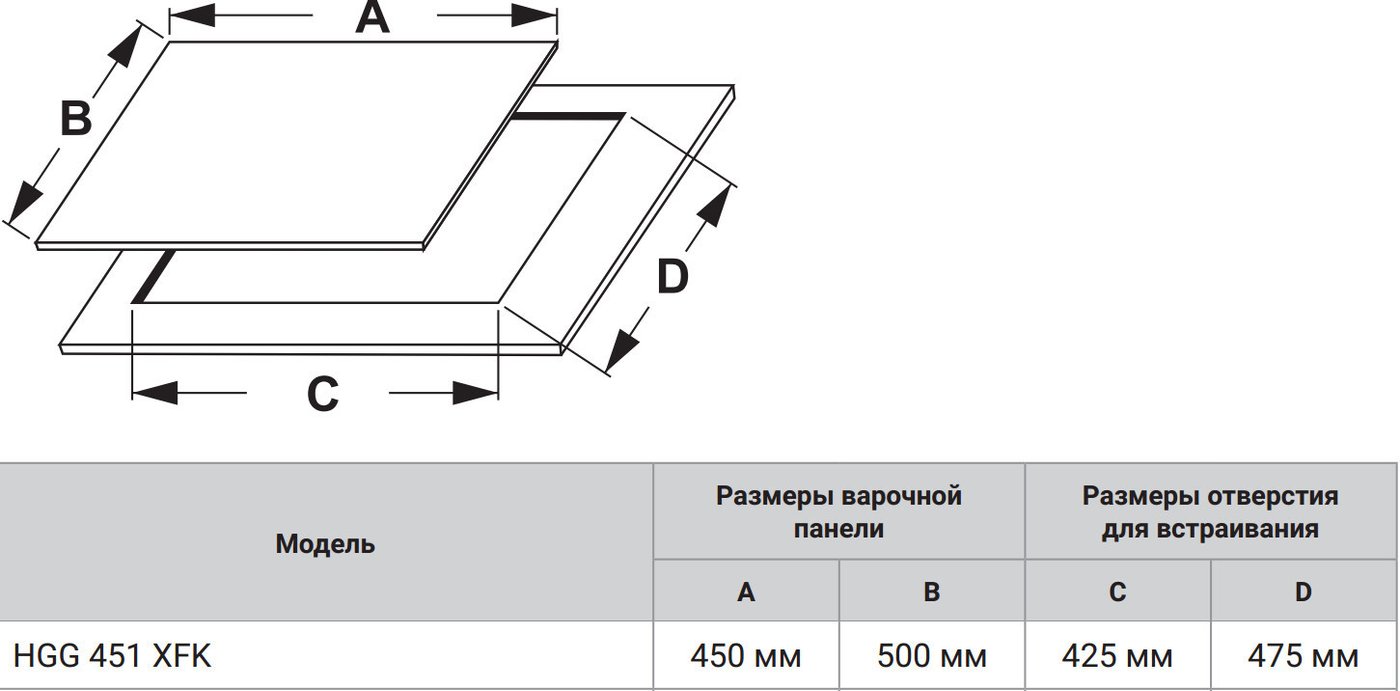 Варочная панель Weissgauff HGG 451 XFK