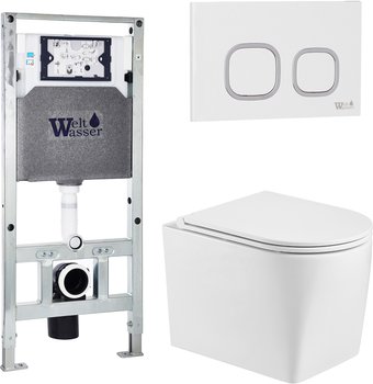 Унитаз подвесной WeltWasser Amberg 506 ST + Nesenbach 004 GL-WT + Amberg RD-WT