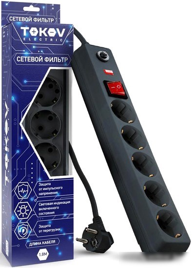 Сетевой фильтр Tokov Electric TKE-C06-SF5-1.8-ZV Сетевой фильтр Tokov Electric TKE-C06-SF5-1.8-ZV