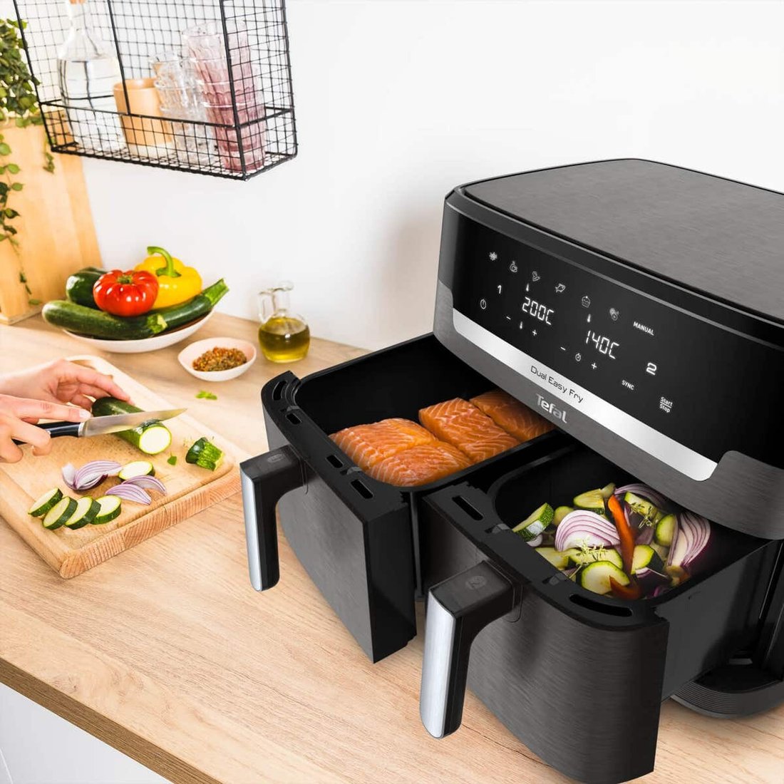Аэрогриль (аэрофритюрница) Tefal Dual Easy Fry EY942BE0