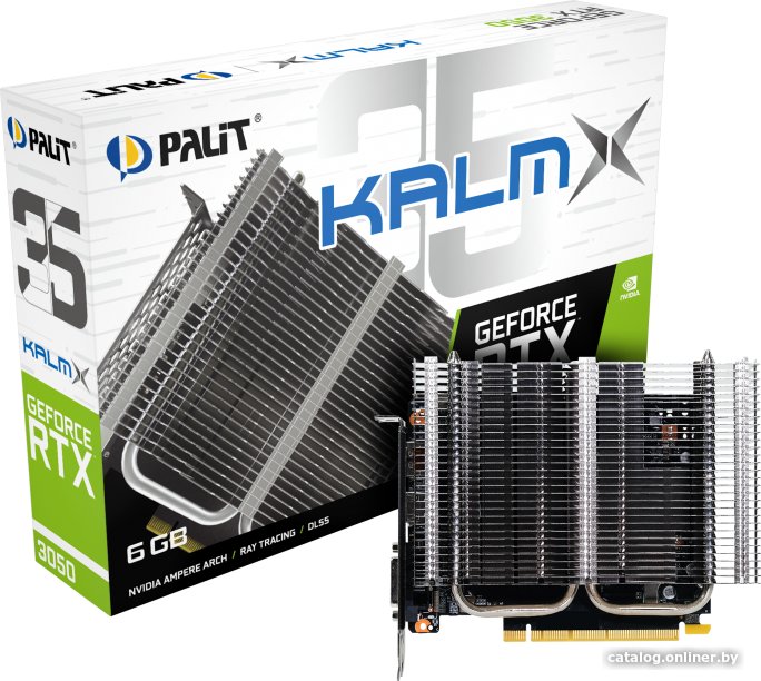 Видеокарта Palit GeForce RTX 3050 KalmX 6GB NE63050018JE-1070H