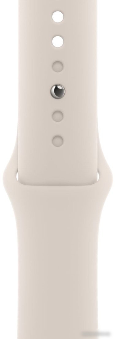 Умные часы Apple Watch Series 9 41 мм (алюминиевый корпус, звездный свет/звездный свет, спортивный силиконовый ремешок S/M)