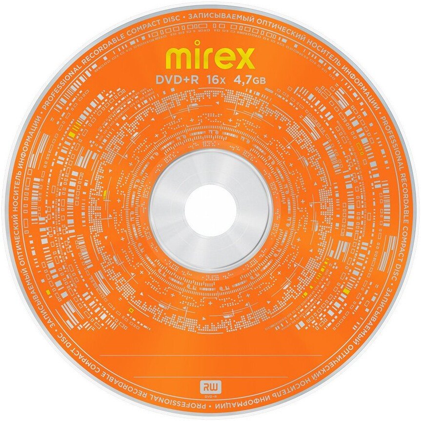 DVD+R диск Mirex 4.7Gb 16x UL130013A1S (1 шт.)