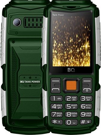 Кнопочный телефон BQ BQ-2430 Tank Power (зеленый)