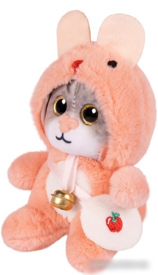 Классическая игрушка Maxitoys Котик в розовом капюшоне 300523-7-3-12