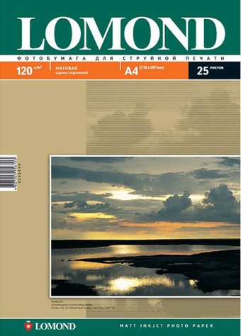 Фотобумага Lomond Односторонняя матовая A4 120г/м2 25л (0102030)