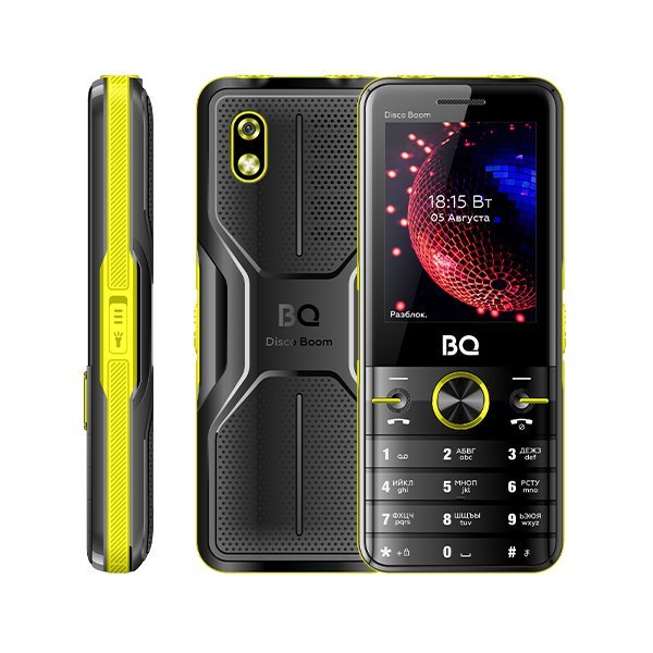 Кнопочный телефон BQ BQ-2842 Disco Boom (желтый)