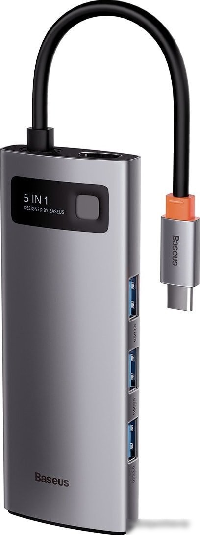 USB-хаб Baseus Metal Gleam Series Multifunctional HUB Type-C Hub Docking Station CAHUB-CX0G