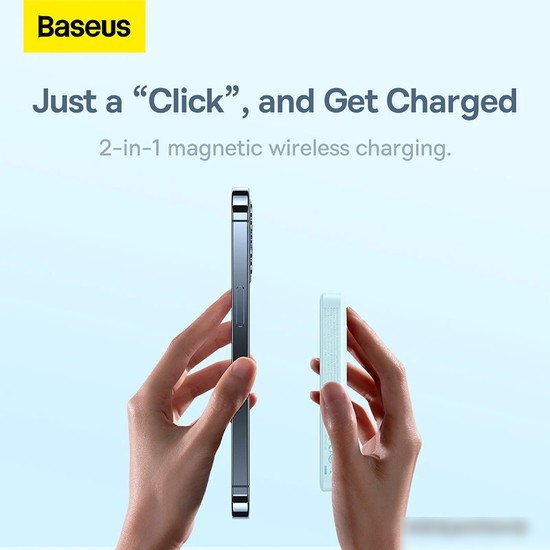 Внешний аккумулятор Baseus Magnetic Wireless PPCX020002 6000mAh (белый)