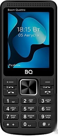 Кнопочный телефон BQ BQ-2455 Boom Quattro (черный)