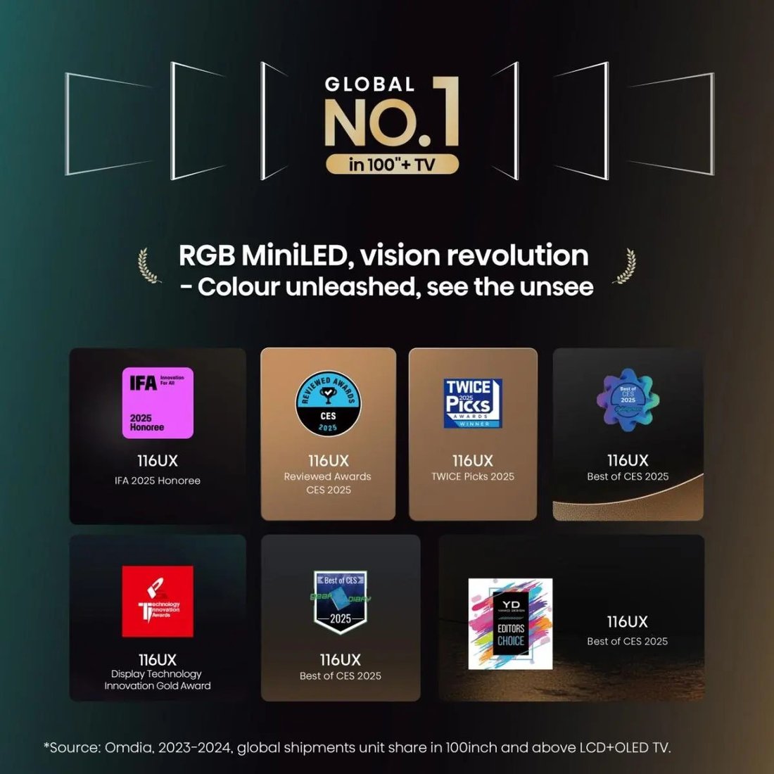 RGB miniLED телевизор Hisense 100UXQ
