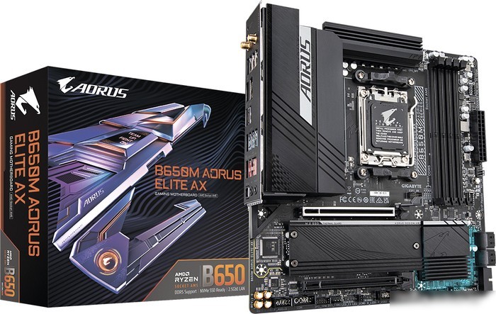 Материнская плата Gigabyte B650M Aorus Elite AX