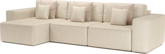 Угловой диван Мебель-АРС Фессалия левый угол (бархат бежевый Star Velvet 6 Light Beige)