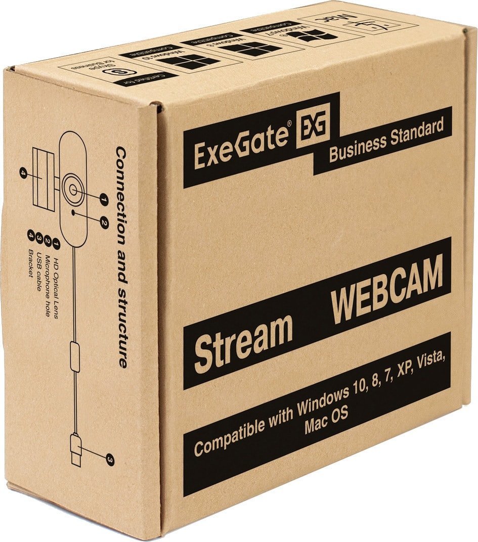 Веб-камера ExeGate Stream HD 4000 4K UHD T-Tripod