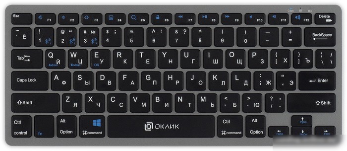 Клавиатура Oklick 835S (серый/черный)