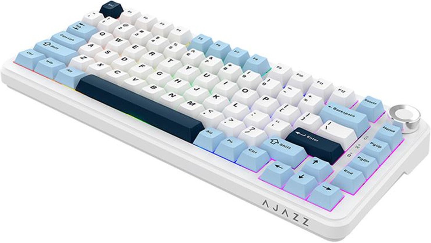 Клавиатура Ajazz AK820 Max Plus (белый/голубой, Ajazz Daydream)
