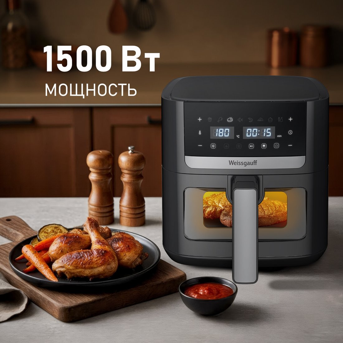 Аэрогриль (аэрофритюрница) Weissgauff WAF 501 DB Easy Fry