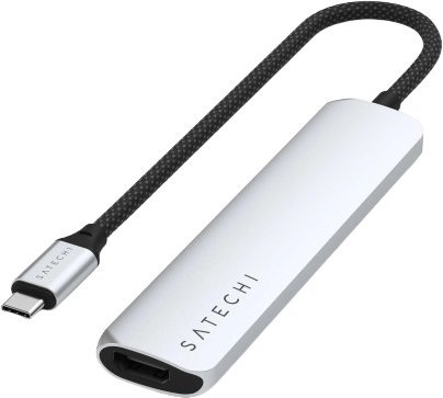 Док-станция Satechi 6-in-1 USB-C Slim Multiport Adapter ST-P6SS (серебристый)