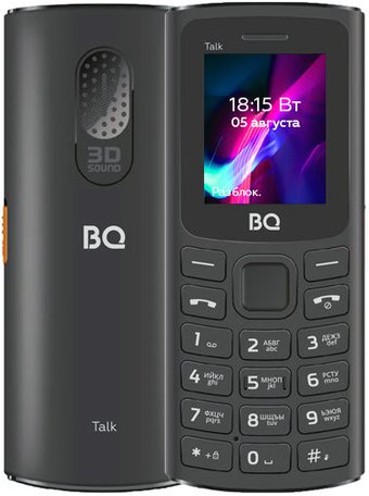 Кнопочный телефон BQ BQ-1862 Talk (черный)