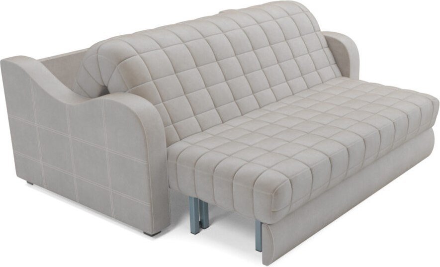 Диван Мебель-АРС Аккордеон Барон №4 НПБ 120x200 (бархат бежевый Star Velvet 6 Light Beige)