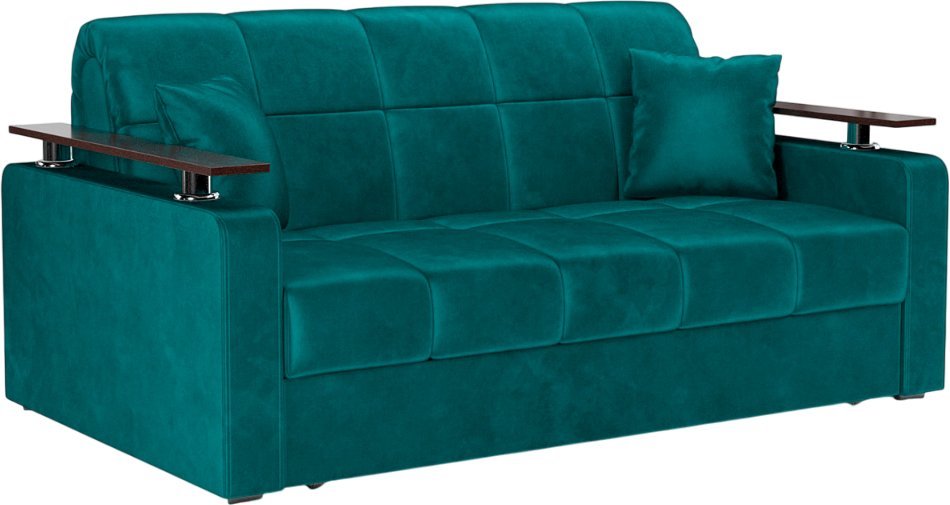 Диван Мебель-АРС Аккордеон Бакли НПБ 155x200 (бархат сине-зеленый Star Velvet 43 Black Green)