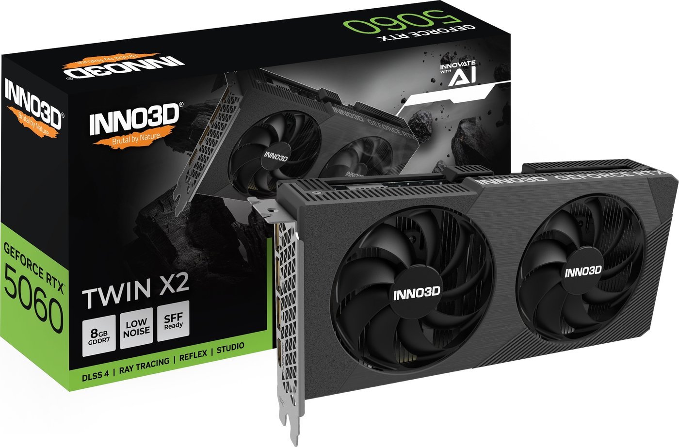 Видеокарта Inno3D GeForce RTX 5060 Twin X2 N50602-08D7-169570N