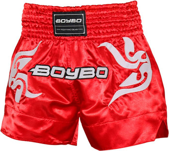 Шорты BoyBo для тайского бокса (L, красный)