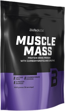 Протеин BioTech USA Muscle Mass (клубника, 1 кг)