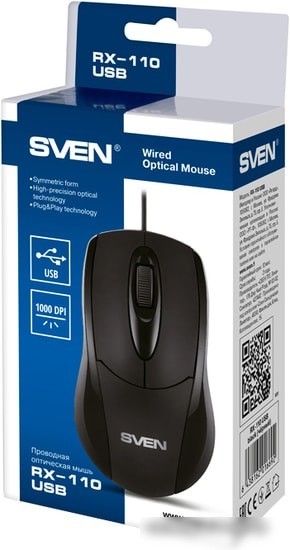 Мышь SVEN RX-110 USB (черный)