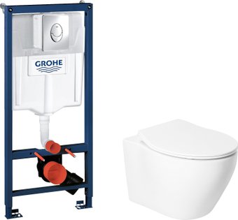 Унитаз подвесной Saniteco KW-99046 + GROHE Rapid SL 38721001