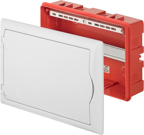Бокс пластиковый Elektro-Plast Eco Box 1x12M, N/PE 2x 2x16+7x10mm2, белая пласт. дверь, белый RAL9003, 240x360x106mm, IP40
