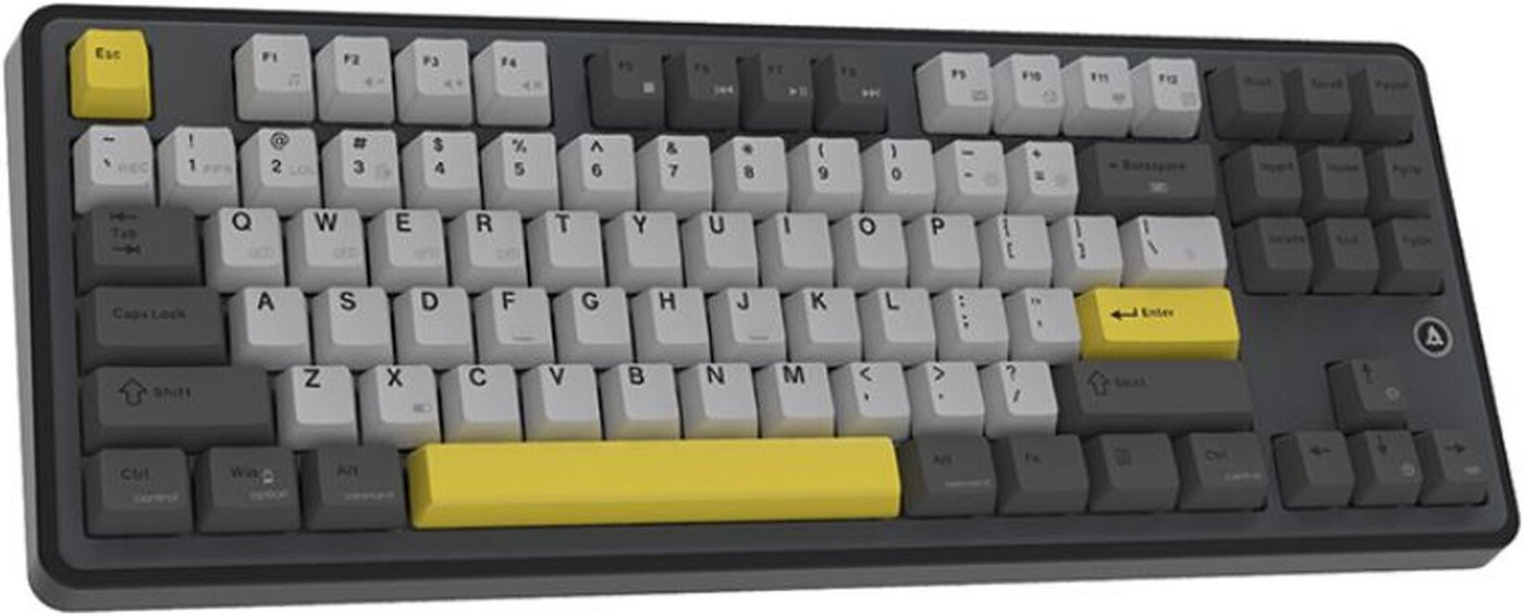Клавиатура Ajazz AK870 Without Screen (черный/серый/желтый, Ajazz Gift)