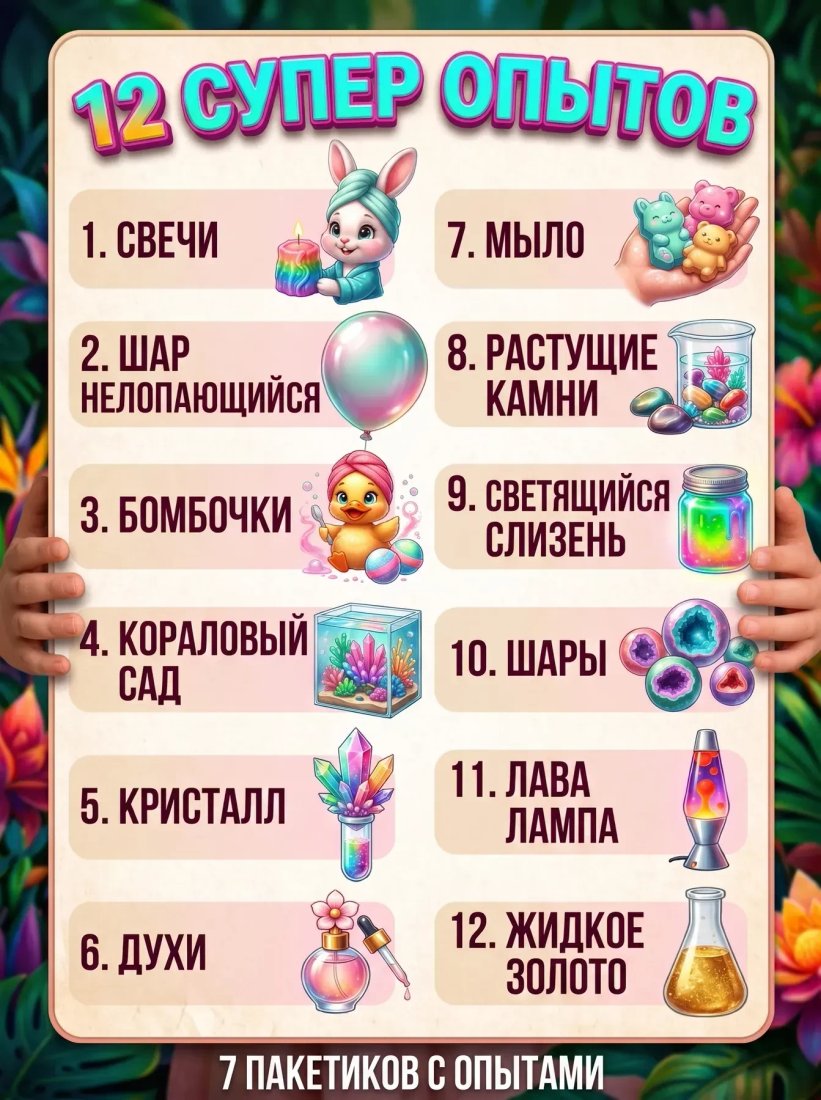 Набор для опытов Kristi Hobby СПА лаборатория 12 в 1
