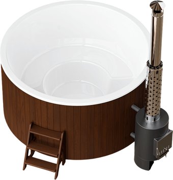 Купель PolarSpa Comfort термососна 195 Hot (темный, с аэромассажем и утеплением композитной чаши)