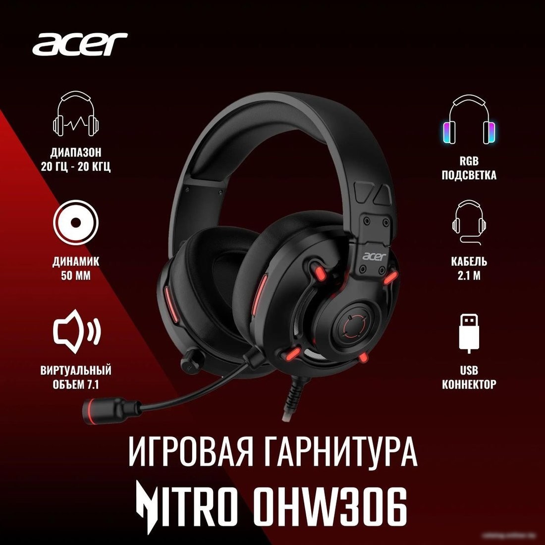 Наушники Acer Nitro OHW306