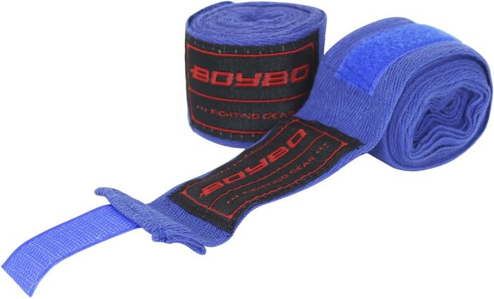 Бинт боксерский BoyBo Хлопок 2.5 м (синий)