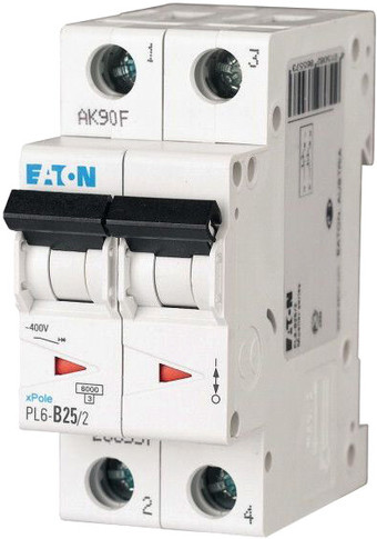 Выключатель автоматический Eaton PL6 2P 25А С 6кА 2M 286569