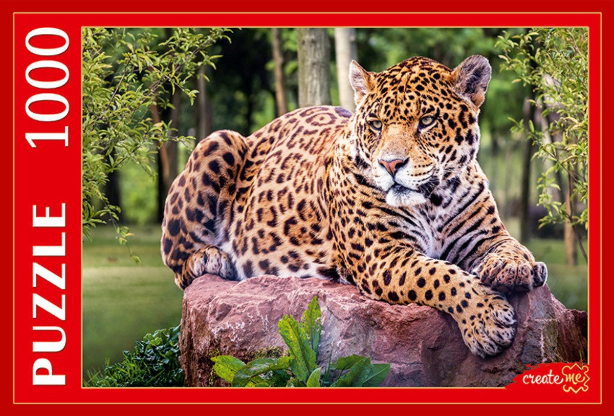 Пазл Рыжий кот Леопард на камне ГИП1000-2019 (1000 эл)