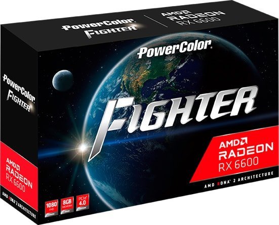 Видеокарта PowerColor Fighter Radeon RX 6600 8GB GDDR6 AXRX 6600 8GBD6-3DH