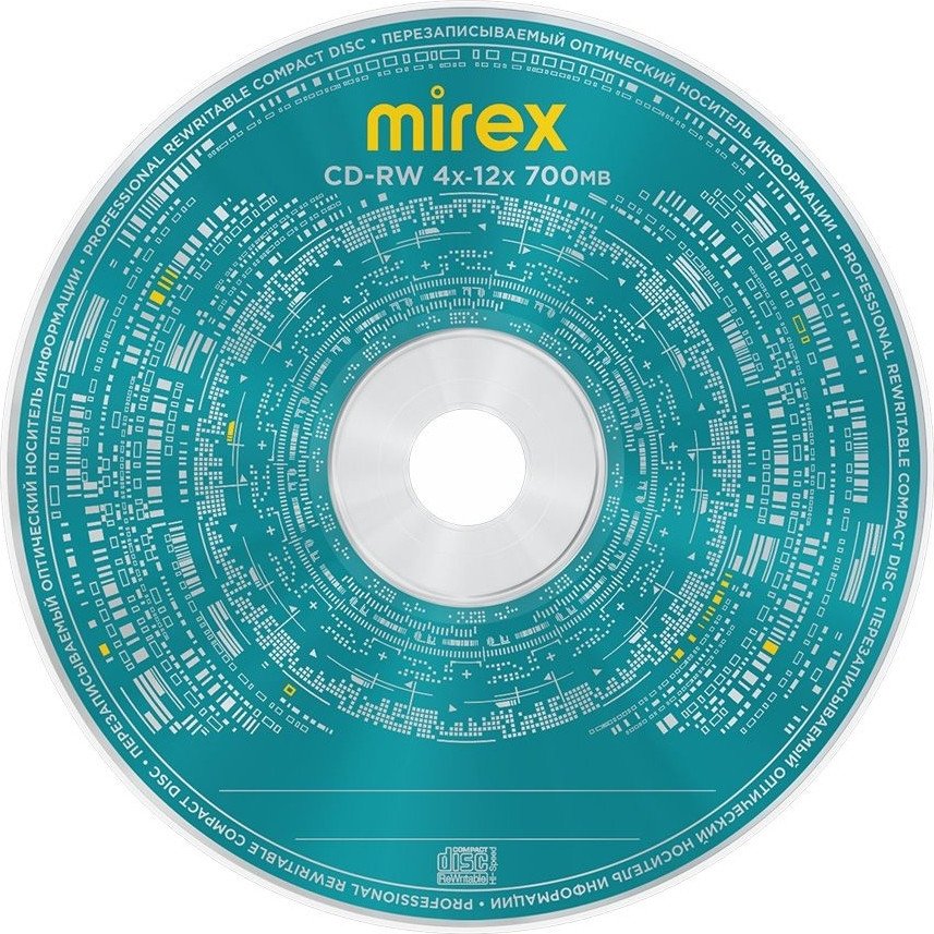 CD-RW диск Mirex 700Mb 12х UL121002A8B (50 шт.)