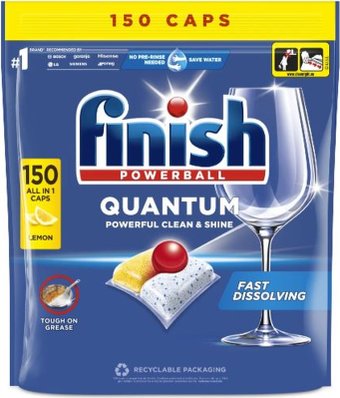 Капсулы для посудомоечной машины Finish Powerball Quantum All in 1 Lemon (150 шт)